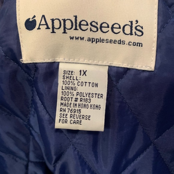 Apple seeds woman’s blue corduroy jacket - Picture 5 of 5